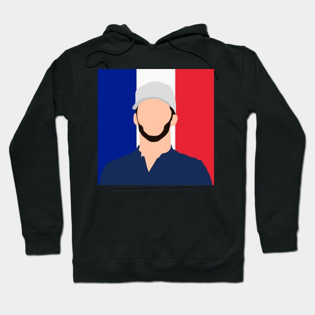 Pierre Gasly Face Art - Flag Edition Hoodie by GreazyL